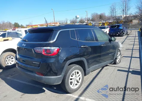 2019 Jeep Compass Sport Fwd z USA, uszkodzony, nr VIN 3C4NJCAB0KT615397